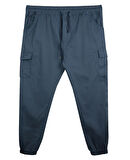 Kargo Cepli Büyük Beden Likralı Jogger Pantolon