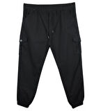 Kargo Cepli Büyük Beden Likralı Jogger Pantolon