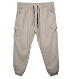 Kargo Cepli Büyük Beden Likralı Jogger Pantolon