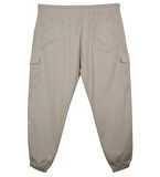 Kargo Cepli Büyük Beden Likralı Jogger Pantolon