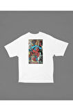 Karikatür Çizim The Amazing Spider-Man Baskılı Unisex Oversize Tişört