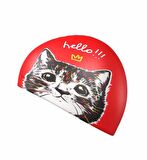 Kedi ve Köpek Desenli Silikon Çocuk Bonesi