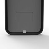 Apple iPhone 13 Uyumlu Fuchsia Şarjlı Kılıf Led Işık Göstergeli Standlı Powerbank Kapak