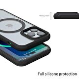 Fuchsia Apple iPhone 14 Pro Kılıf Magsafe Wireless Şarj Özellikli Silikon Ege Kapak