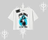 Oversize Crop Tshirt Anime Cyberpunk Kız Baskılı