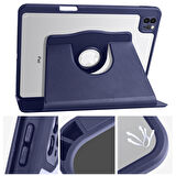 Fuchsia Apple iPad 10.9 2022 (10.Nesil) Kılıf Termik Kalem Bölmeli Dönebilen Standlı Kılıf