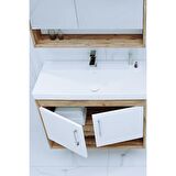 Samba 80 Cm Banyo Dolabı - Boy Dolap Dahil
