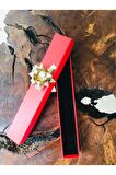 - Hediye Kutusu Vintage Bambu Desenli Şık Japon Yelpaze Lüks Özel Tasarım