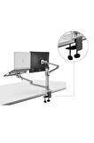 NPO STD7090S 10"-27" Notebook Stand ve Amortisörsüz Vesa Monitör Tutucu Kol Gümüş
