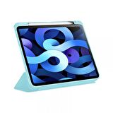 Apple iPad 10.2 2020 (8.Nesil) Uyumlu Moduler Yapılı Kalem Yuvalı Arkası Şeffaf Standlı Tablet Kılıfı