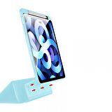 Apple iPad 10.2 2020 (8.Nesil) Uyumlu Moduler Yapılı Kalem Yuvalı Arkası Şeffaf Standlı Tablet Kılıfı