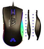 GT-300 Sarepo Oyuncu Mouse 9 Tuşlu Çoklu Mod RGB Aydınlatmalı 2 Farklı Boyut Seçeneği Ergonomik