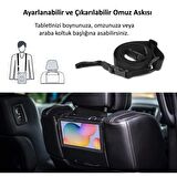 Galaxy Tab A T580 10.1 Uyumlu Defender Zırh Tablet Kılıfı Askılı 360° Dönebilir Standlı Tam Koruma