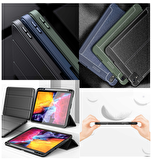 Apple iPad Air 10.9 2022 (5.Nesil) Uyumlu Wlons Standlı Kalemlikli Tablet Kılıfı Lüx Premium Deri Görünümlü