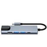 5in1 Dönüştürücü Hub112 Newface TYPE-C,HDMI,USB3.0,USB2.0,RJ45,PD