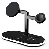 Fuchsia YM-UD23 5in1 Kablosuz Şarj Standı Led Lambalı Wireless Charging Station