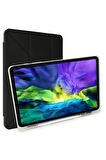 Galaxy Tab S6 Lite P610 Kılıf Tri Folding Kalem Bölmeli Standlı Kılıf