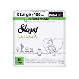 Sleepy Natural Gross Paket Külot Bez 6 Numara Xlarge 100 Adet