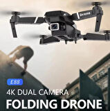 E88 Kumandalı, Katlanabilir, Profesyonel HD Kamera, Wifi, FPV Fotoğraf Quadcopter Selfie Drone