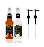 Kahve Kokteyl Şurubu Avantajlı Paket Karamel Vanilya 750ml Şurup Pompası