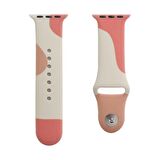 Apple Watch 40mm Uyumlu Silikon Kordon KRD-62 Rahat Renkli Soft Spor Akıllı Saat Kordonu