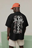 Tasarım Baskılı Müzik Grubu Baskılı Unisex Oversize Black Sabbath Tişört