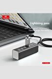 Fuchsia New USB to USB 3.0 Hub Adapter