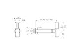 VitrA A45123 Lavabo Sifonu, T Tipi, Krom