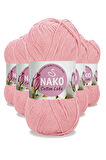5 Adet Cotton Lüks Yelek Tunik Kazak Bluz Hırka İpi Yünü Açık Pembe 97548
