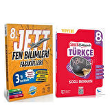 Ünlüler Karması 8. Sınıf Fen Bilimleri JETT Soru Fasikülleri ve Sınav Yayınları Türkçe Soru Bankası Seti 2 Kitap