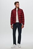 Ds Damat Slim Fit Bordo Rüzgar Geçirmez Elyaf Dolgulu Mont 1HF07ORT01940 1HF07ORT01940