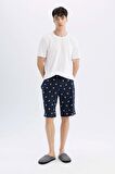 DeFacto Regular Fit Desenli Cepli Şort Pijama Altı B7449AX24SMNV135