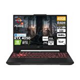 Asus TUF Gaming A15 Ryzen 5-7535HS 40GB 256 GB SSD RTX4050 15.6'' FHD Windows 11 Home Taşınabilir Bilgisayar FA507NU-LP157 BT28