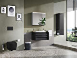 VitrA Metropole 7672B070-0559 Rim-ex Asma Klozet, 56 cm, Siyah