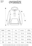 Unisex Uzun Kol Kapşonlu Yıkamalı Nakışlı SweatShirt - Siyah
