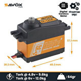 Savox SC1258TGP Digital Servo Coreless Motor With Soft Start High Voltage Titanium Dişli