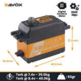 Savox SV1272SGP Digital Servo Coreless Motor with Soft Start High Voltage Çelik Dişli