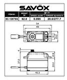 Savox SC-1267SG-BE Black Edition Digital Servo with Soft Start Coreless Motor High Voltage Çelik Dişli