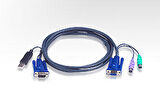 Aten 2L-5502UP 1.8 Mt USB PS/2 Klavye Mouse Monitör VGA KVM Switch Kablosu