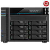 ASUSTOR AS6508T INTEL C3538 8 BAY NAS(8X18TB SUPPORT) 8GB DDR4(64GB SUPPORT) M.2 SLOTS X2 10 GBE X 2 2.5 GBE X 2 USB 3.2 X 2 VERİ DEPOLAMA CİHAZI