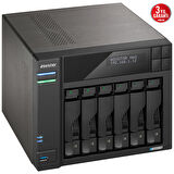 ASUSTOR AS6706T INTEL N5105 6 YUVALI (6X22TB DESTEGI) 8GB DDR4(16GB RAM DESTEGI) M.2 x4 PCIe x1 2.5GbE x2 USB 3.2 x3