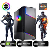 HYPER ROCKET Titan HRA161650TT Ryzen 5 5500 16GB Ram 500GB Nvme M.2 SSD GTX1650 4GB Masaüstü Oyuncu Bilgisayarı
