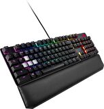 ASUS ROG STRIX SCOPE DELUXE KABLOLU MEKANİK RGB OYUNCU KLAVYESİ - NX MEKANİK ALÜMİNYUM KASA BİLEK DESTEĞİ AURA SYNC FPS OYUNLARI İÇİN GÜMÜŞ WASD TUŞLAR