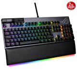 ASUS ROG STRIX FLARE II RED ANIMATE RGB OYUNCU KLAVYESİ DEĞİŞTİRİLEBİLİR ROG NX RED SWITCH LEDLİ EKRAN MEDYA KONTROLLERİ USB VE BİLEK DAYAMA