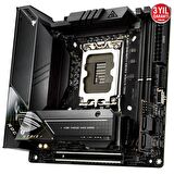 ASUS ROG STRIX Z690-I GAMING WIFI INTEL Z690 LGA1700 DDR5 6400 HDMI THUNDERBOLT 2X M2 USB3.2 AX WİFİ BT AURA RGB 2.5GBİT LAN MİNİ ITX THUNDERBOLT 4 PCIE5.0 İKİ YÖNLÜ AI SES ENGELLEYİCİ MİK.