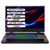 Acer Nitro 5 NH.QM0EY.002 Intel Core i7 12700H 16GB 1TB SSD RTX 4060 Freedos 15.6" FHD Taşınabilir Bilgisayar AN515-58-775T