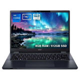 ACER NX.VV1EY.001 TMP414-52 Intel Core i7-1260P 8GB DDR4 512GB SSD 14 inç Full HD Linux Laptop