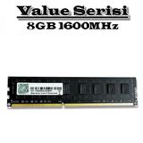 GSKILL 8GB DDR3 1600MHZ CL11 PC RAM VALUE F3-1600C11S-8GNT