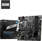 MSI Pro B760M-P Intel LGA1700 DDR5 Micro ATX Anakart Teşhir
