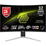 MSI MAG 325CQRXF E2 31.5 2560x1440 WQHD 240Hz 0.5ms HDMI DP Type-C FreeSync Premium Curve 1000R Gaming Monitör
